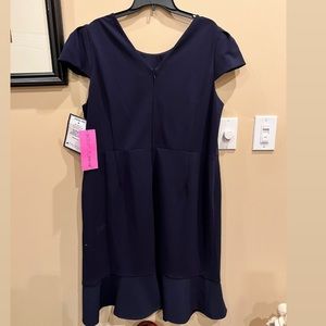 Betsy Johnson Navy blue dress with cap sleeves